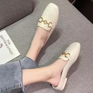 [라일리] Rly 슬리퍼 로퍼 스타일 버클 블로퍼 여자 장식 사계