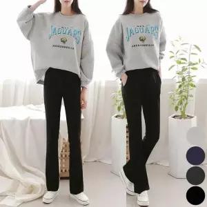 [라일리여성의류] Rly 슬림핏 여자 밴딩 핀턱 트레이닝 부츠컷 팬츠 바