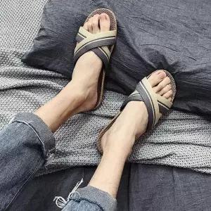 [라일리] Rly 라탄 편한 남녀 밀짚 왕골 여름 슬리퍼 여행슬리