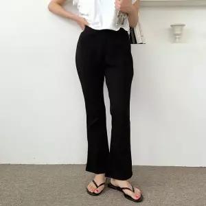 [라일리여성의류] Rly 바지 밴딩 트레이닝팬츠 여자 부츠컷 슬랙스 면