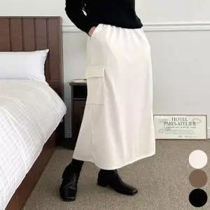 [라일리여성의류] Rly 여자 스커트 롱 겨울 골덴 치마 따뜻한 카고 코