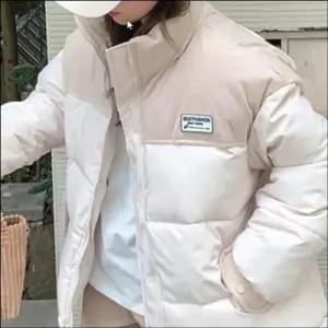 [라일리여성의류] Rly 하프넥 아우터 배색 4색 여자 숏패딩 겨울 점퍼