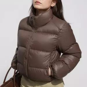 [라일리여성의류] Rly 베르 크롭 숏패딩 루즈핏 하이넥 패딩 크롭점퍼