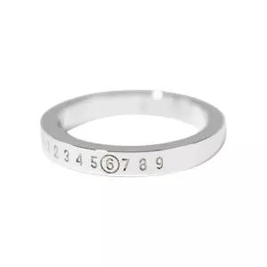 바로배송(전사이즈)MM6 메종마르지엘라 뉴메릭 미니멀 시그니쳐 링 실버 팔라듐 반지 SM6UQ0059