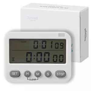 듀얼 스탑워치 스터디 타이머 화이트
