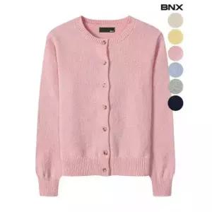 비엔엑스여성 데일리 무지 라운드 가디건 920476