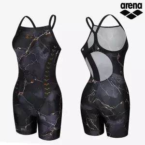 아레나 여성수영복 지오볼트 선수 3부 반신 드롭백 A6SL1CE07BLK