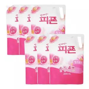 [다우니]피죤 섬유유연제 핑크로즈 리필 2600ml x6