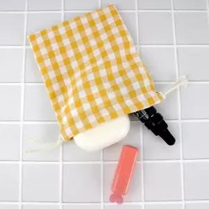 [라일리] Rly 파우치 옐로우 복조리 다용도 체크모양복조리 체크