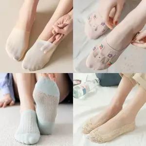 [모두쇼핑]여성 덧신 안벗겨지는 페이크 메쉬 레이스 5종 실리콘 여름양말 여름덧신 여자양말 여성양말
