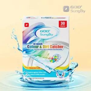 [GODSUNGBY]갓성비 이염방지시트 30매 대용량 흰옷이염 얼룩방지 먼지흡착 세탁티슈