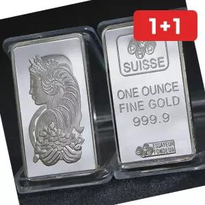 실버바 스위스 실버바 모형 금전운 외화 컬렉션 (1+1)