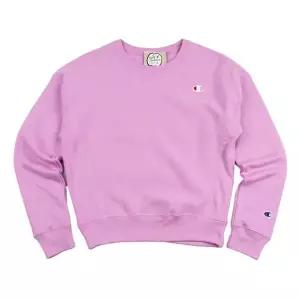 챔피온 리버스 위브 C 스몰로고 여성 크루넥 페이퍼오키드 945083