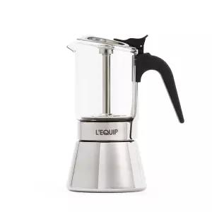 리큅 보이는 스테인리스 모카포트 LMP-GS160 160ml 4컵 강화유리
