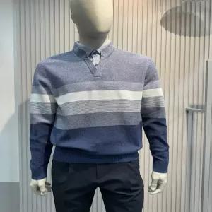 인디안웰메이드 남성 봄 면혼방 컬러 그라데이션 이중에리 폴로니트 4 S C429