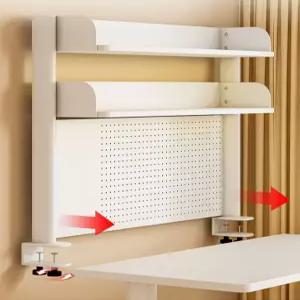 책상 타공판 걸이 1m 페그 보드 클램프형 정리 보드 선반 무타공