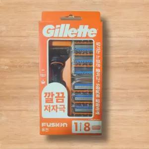 질레트 퓨전 매뉴얼 핸들1+날8 일회용 면도기 1세트