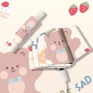 곰돌이 캐릭터 자동 자외선 차단 우산