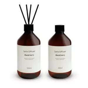 산타 대용량 실내 거실 화장실 방향제 디퓨저 블랙체리향 500ml 2개