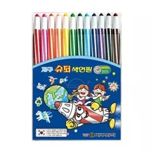 초등학생 지구화학 글라스메이트 슈퍼샤프식색연필 12색