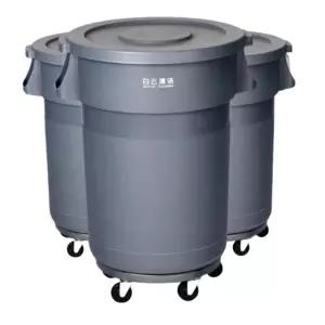 이동식 쓰레기통 휴지통 대용량 야외 달린 바퀴 공장 업소용 양동이 학교 80