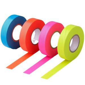 PVC 플래깅 테이프 스트리머 형광 마킹 리본 비접착 실외 트리 너비 식별용 5CM 줄무늬