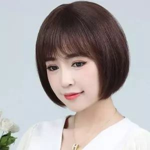 자연스러운 732LQY53 헤어스타일 패션가발 풀가발 촬영용 통가발 여성 단발 숏컷 여자가발