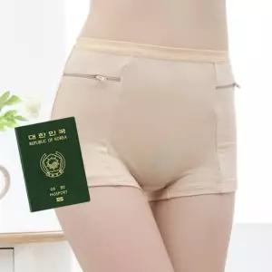 지퍼 소매치기방지 유럽 여행용 여권 팬티 여행팬티