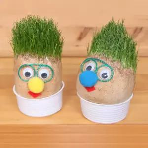 잔디 인형 식물 키우기 자연 관찰 체험 키트 공기정화 원예 학습 교구