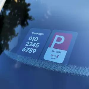 주차스티커 홀더 알림판 부착판 주차 카드 차량 스티커 앞유리 투명 주차증 번호판 케이스