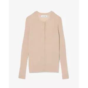 라코스테 LACOSTE (여성 26SS 파인 메리노울 립조직 긴팔 가디건 AF4141-56G X6F (파스텔