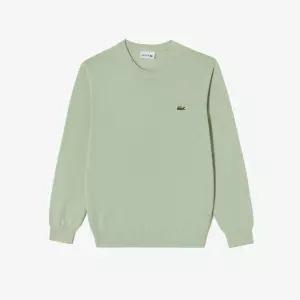 라코스테 LACOSTE (남성페이퍼 긴팔 라운드 니트(AH598E-56G 02M)바질그린 485348