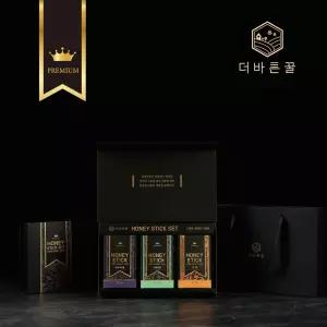 더바른꿀 프리미엄 자연 벌꿀 스틱 선물세트 12g 60포 답례품 답례꿀 명절선물