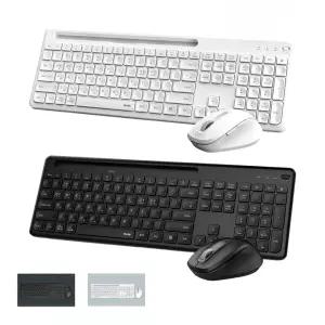 무선 블루투스 5.0 마우스 키보드 마우스 세트 장패드 + 키스킨 제공 저소음 멀티페어링 3대 연결