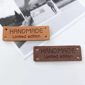[청라핸즈]가죽라벨 리미티드 핸드메이드 2개 (Z0341)