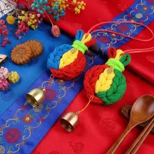 키득키득 양말목 복주머니 오방색 도어벨 만들기 패키지