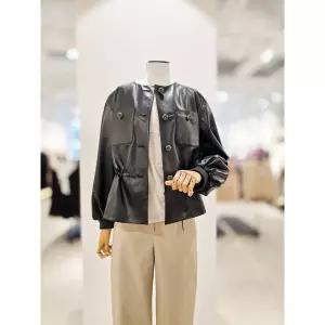 아이잗컬렉션 양가죽 스트링 라운드넥 자켓 CR3A3LT011 461487