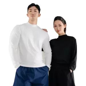[1장+1장] 모크넥 쿨링 긴팔 티셔츠 남녀공용 냉감 라운드 긴팔 터틀넥