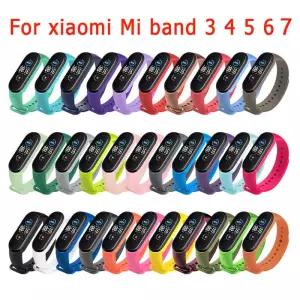 Xiaomi Mi Band 용 시계 스트랩 7 6 5 4 3 손목 밴드 실리콘 팔찌 MiBand band5 band6 Smartwatch 액세서리
