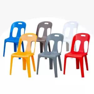 국산 편의점 식당 야외 행사 파라솔 플라스틱 간이 보조 등받이 의자 4호 1개 회색