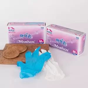 마미손 니트릴 위생장갑 100매/요리사/요리/조리/음식용/손장갑/만능/다용도/질긴/작업/실험