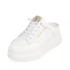 바바라 BABARA 천연 소가죽 키높이 스니커즈 뮬 BBG174_BE 489007