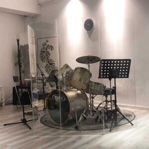 아크릴 드럼부스 파티션 드럼 연습실 투명 녹음실 가림막