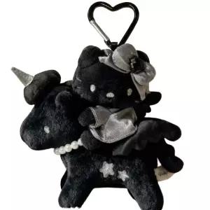 헬로키티 유니콘 한정 시리즈 NIC 순수 블랙 데빌 다크호스 펜던트 인형키링