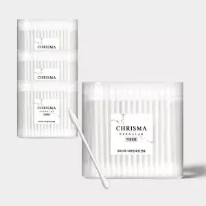 크리스마 더마랩 화장 메이크업 면봉 800개 (200개입 4개) 고급 뾰족한 듀얼 순면 종이