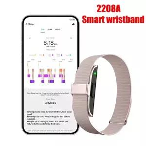 호환  2208A 스마트 팔찌 심박수 혈압 모니터 만보계 스포츠 피트니스 트래커 용 전자 팔찌
