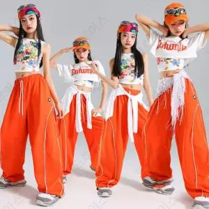 코드루이스 걸그룹 오렌지 방송댄스학원 댄스복 초등 걸스힙합 여아 연습복 학예회