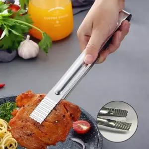 국산 주방 스텐 스테인레스 요리 음식 뷔페 고기 삼겹살 바비큐 샐러드 파스타 위생 물결 집게 30cm 33cm G