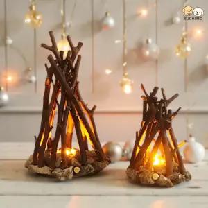 쿠치모 ASMR 장작램프 겨울 불멍 소품 무드등 조명 탁상용 크리스마스 감성