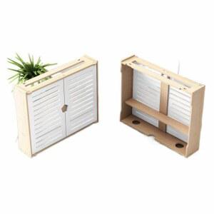 두꺼비집 원목 인터폰박스 단층 지중해 가로 정장 가로구간 분전함커버 가림 가리개 원목색상